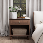 Vintage Nightstand with Backguard