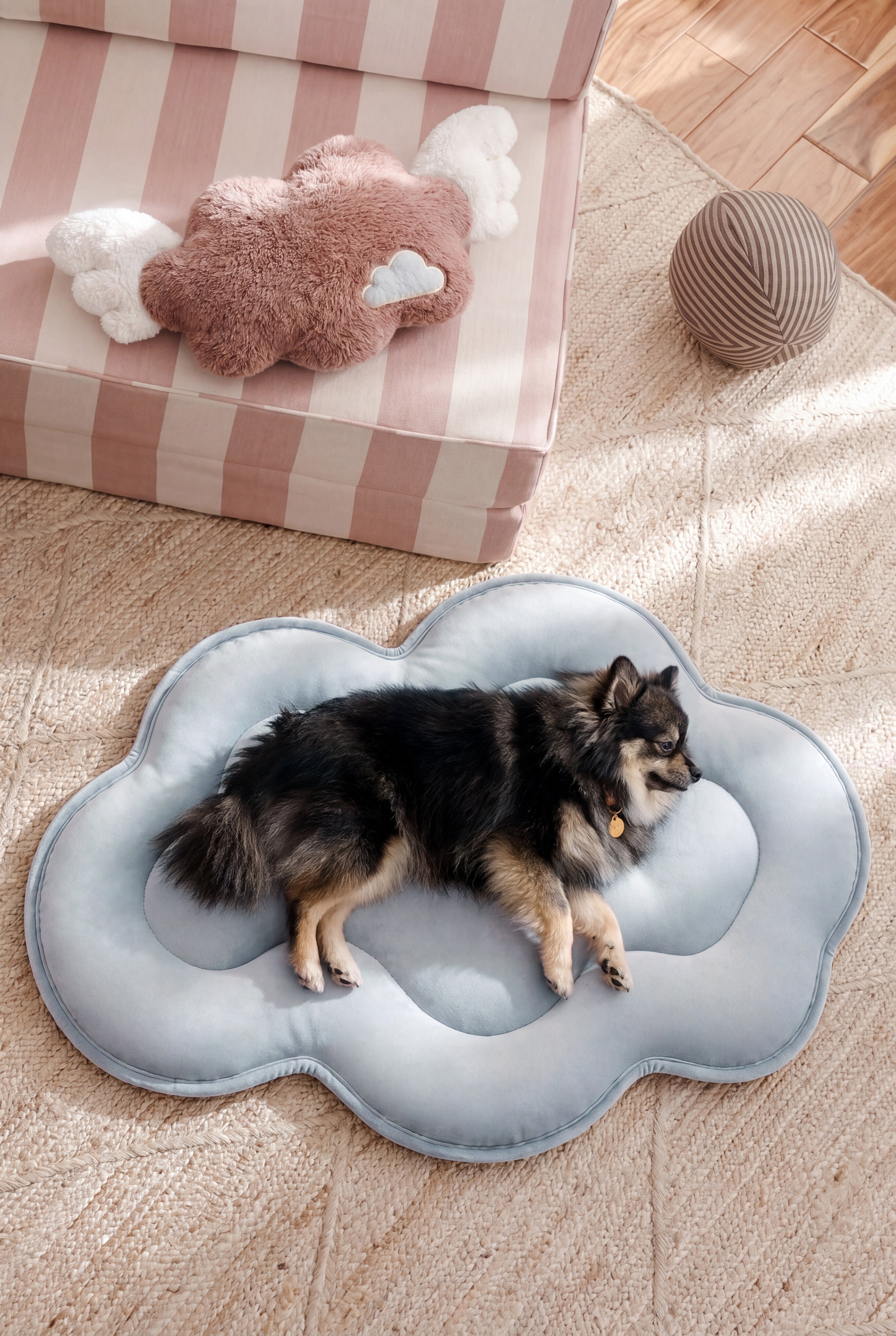 KSIIA Reversible Cloud Pet Mat | Dual-Sided Cool & Plush Bed for Dogs & Cats, Non-Slip & Washable