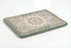Large Dog Bed - Vintage Oriental Floral Design, Washable Cover, Non-Slip Crate & Home Use