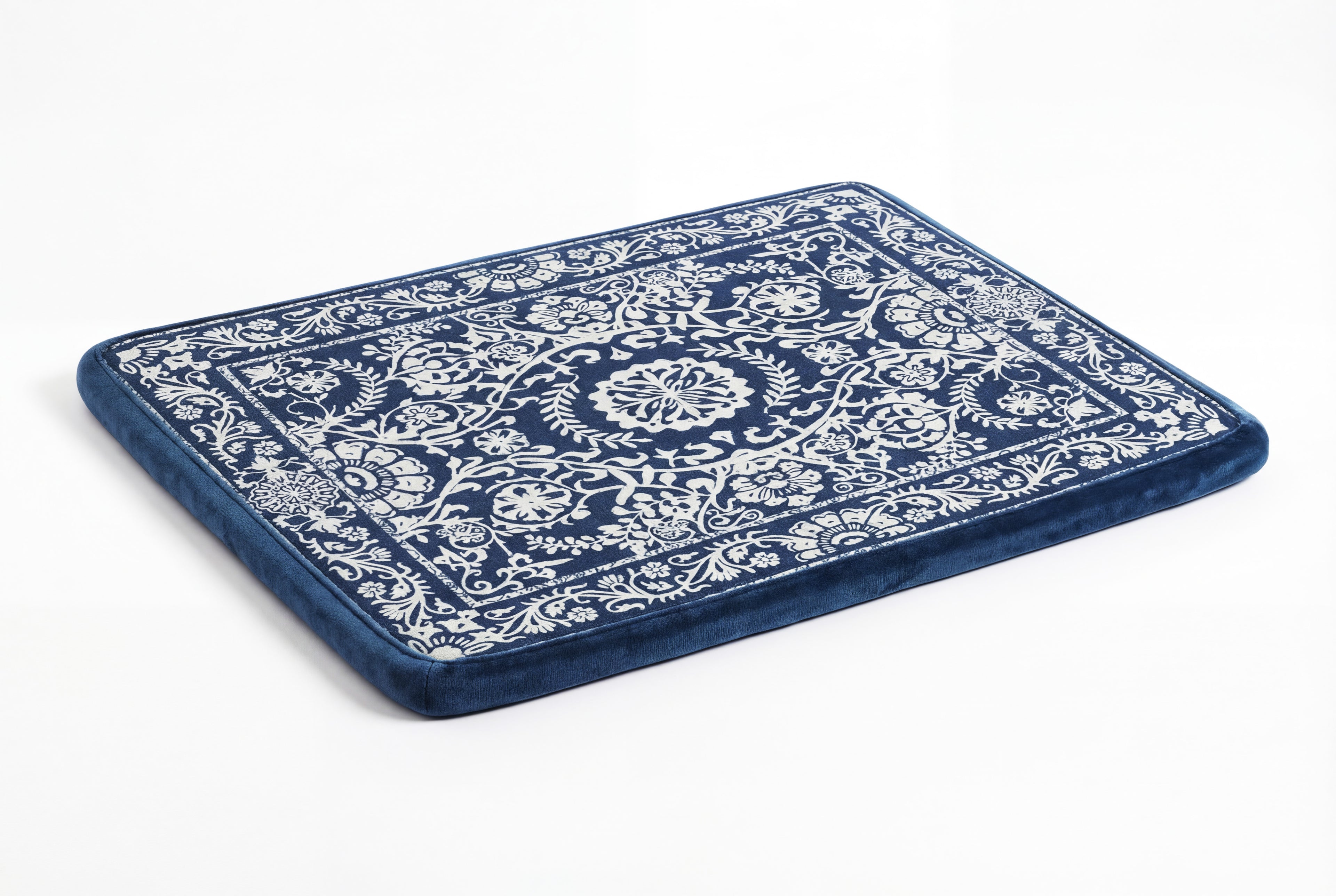 Large Dog Bed - Classic Oriental & Persian Boho Vintage, Washable Cover, Crate & Home Use