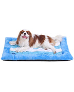 KSIIA 2-in-1 Snuffle Dog Bed – Washable Plush Crate Mat with Removable Foraging Top