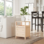 Modern Farmhouse Nightstand with a Pull-Out Shelf and CPAP-Friendly Design