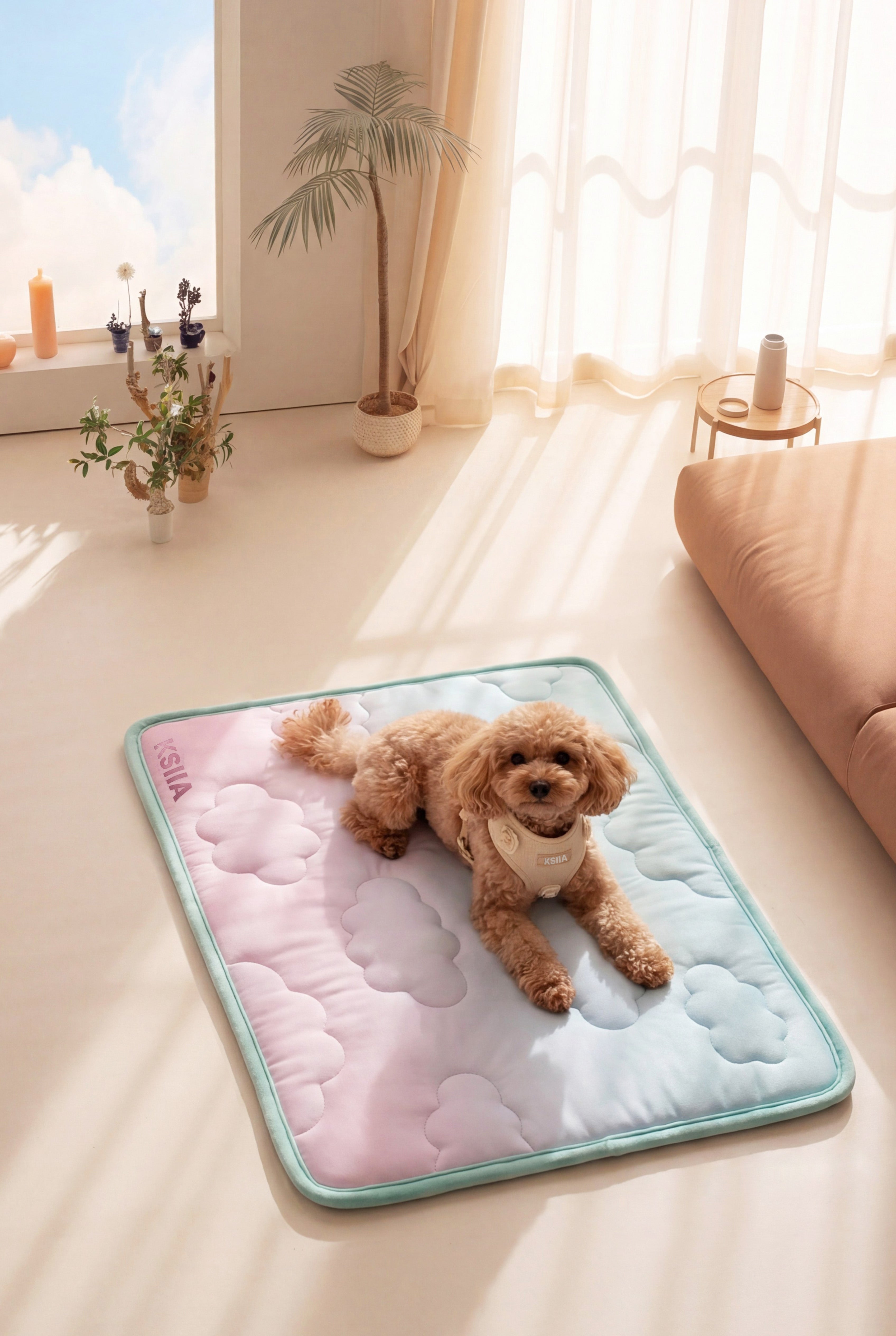 KSIIA CloudGradient Pet Cooling Mat | Ice Silk Summer Bed for Dogs & Cats, Non-Toxic, Washable, Breathable