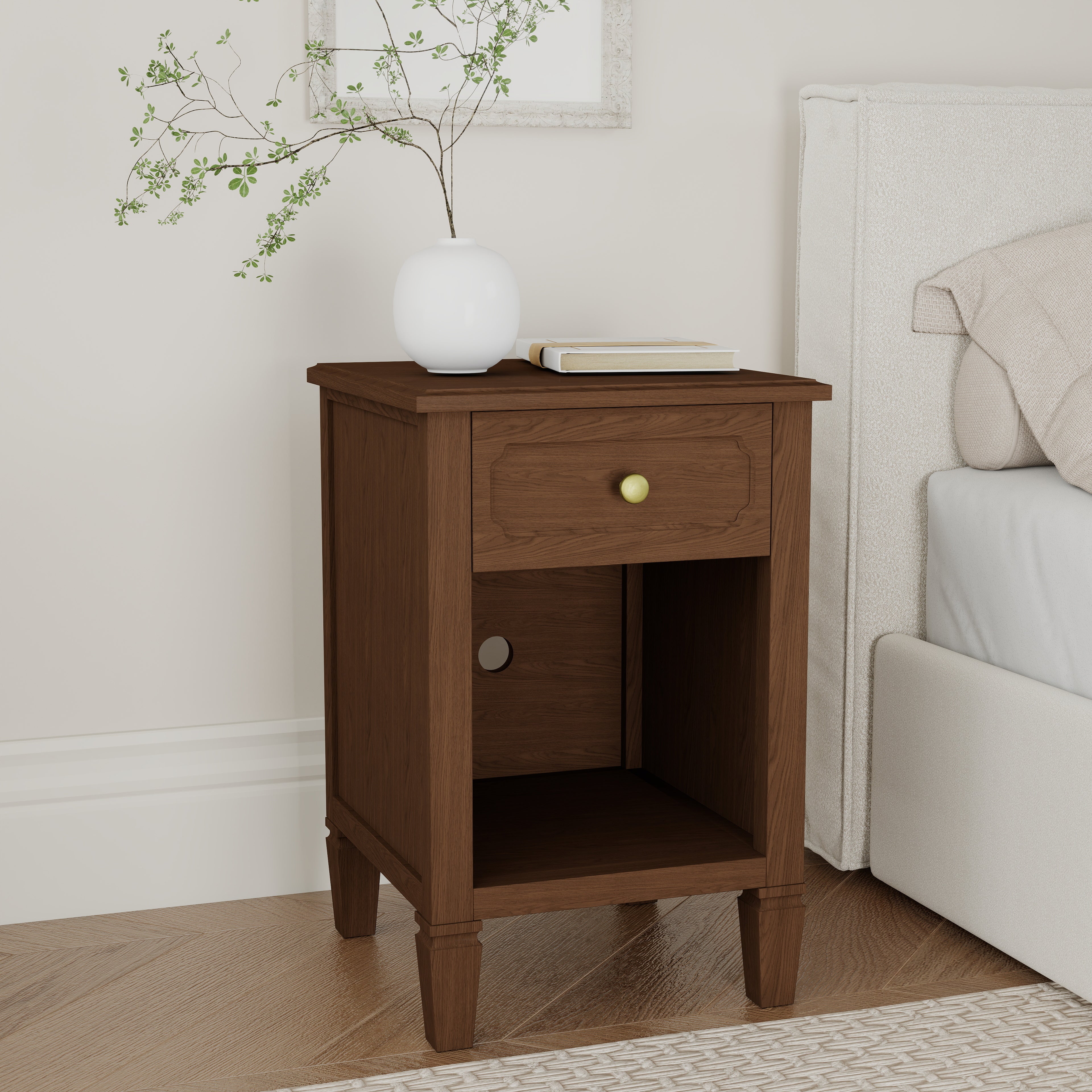 Loom Mini 1-Drawer Nightstand with Charging