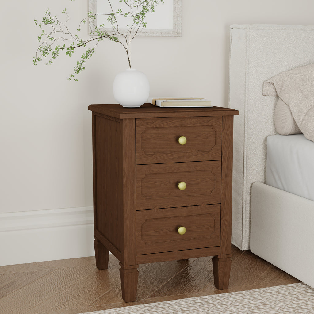 Loom 3-Drawer Nightstand with Charging