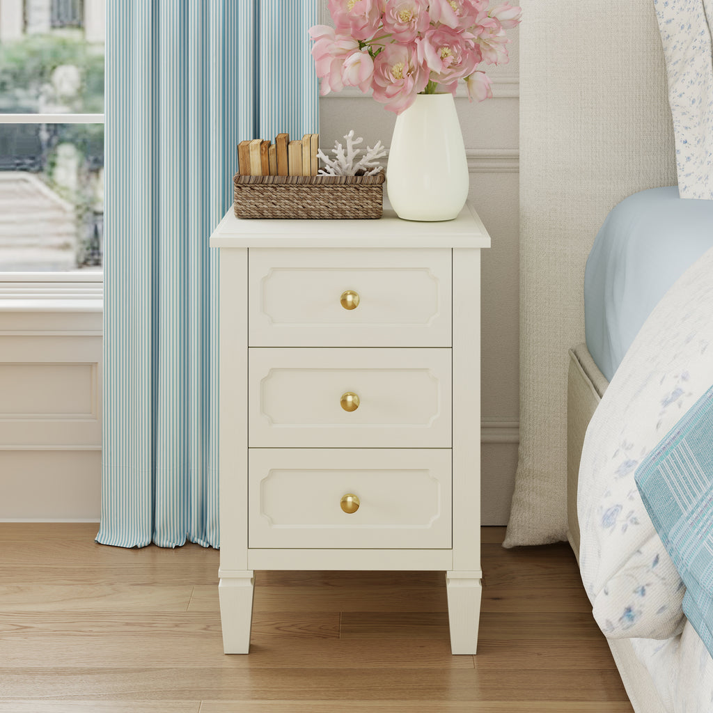 Loom 3-Drawer Nightstand with Charging