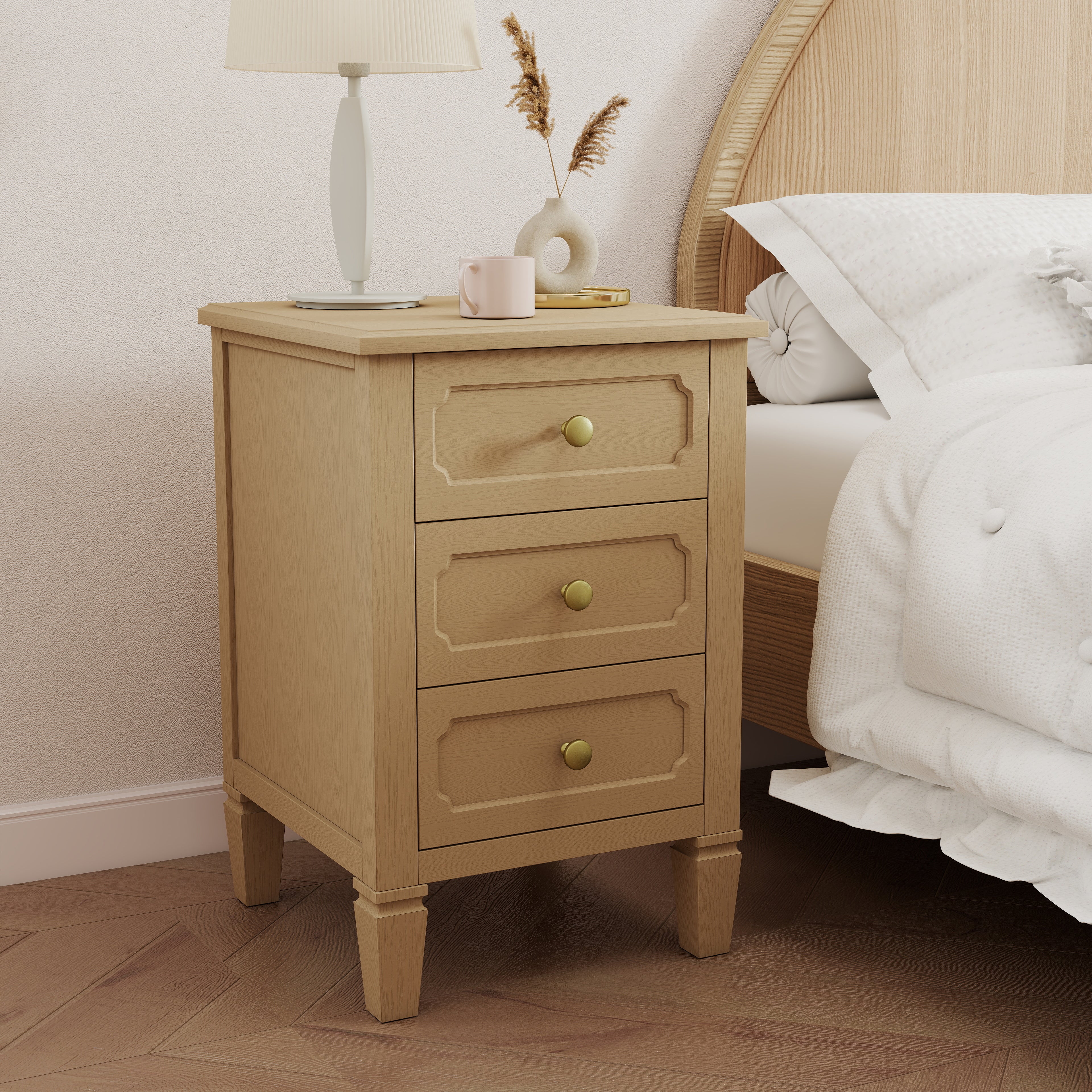 Loom 3-Drawer Nightstand with Charging