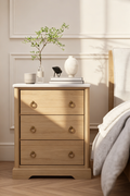 Wooden bedside table