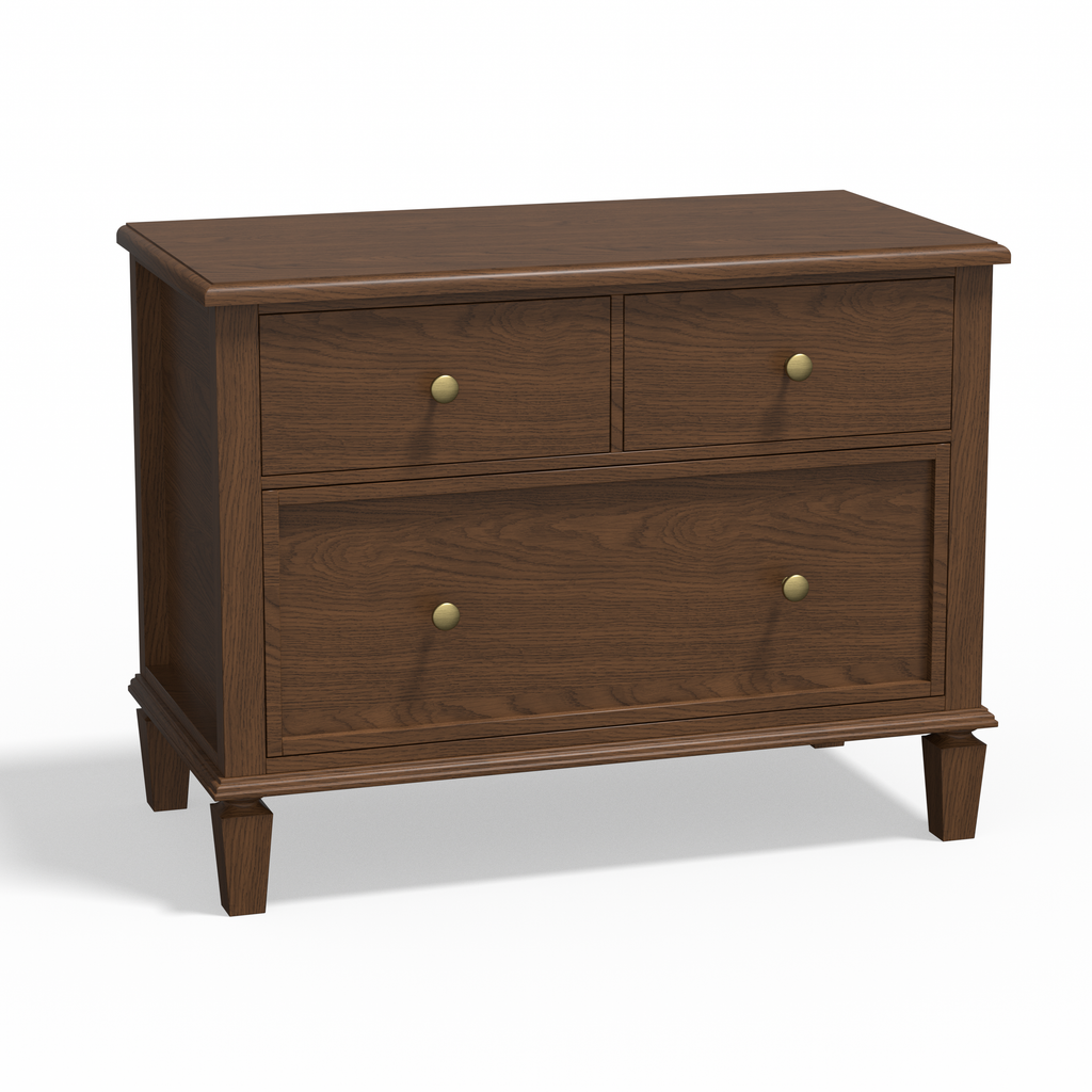 Patina Wide 3-Drawer Nightstand with Charging (28.5")
