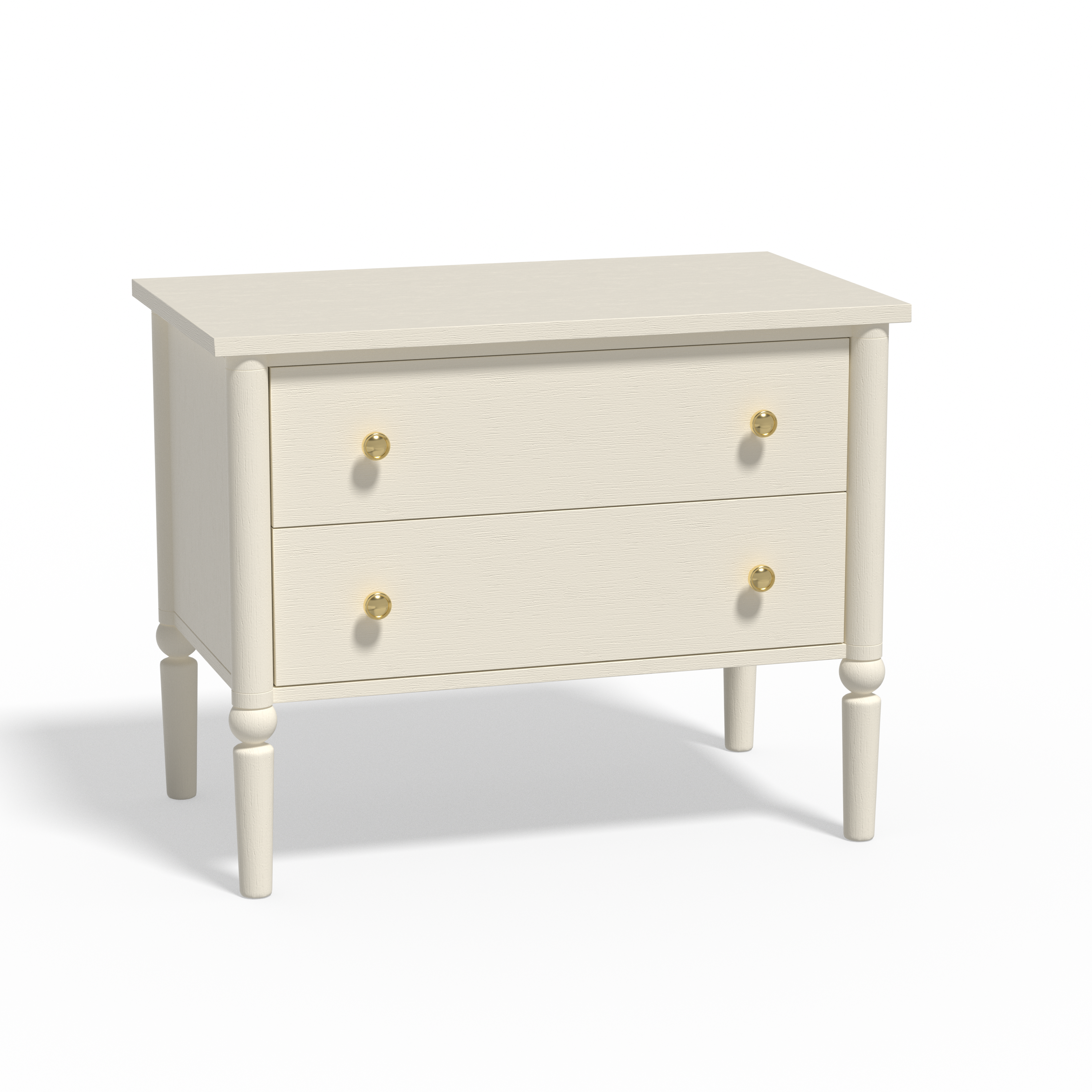 Lumière Antique 2-Drawer Nightstand with Charging