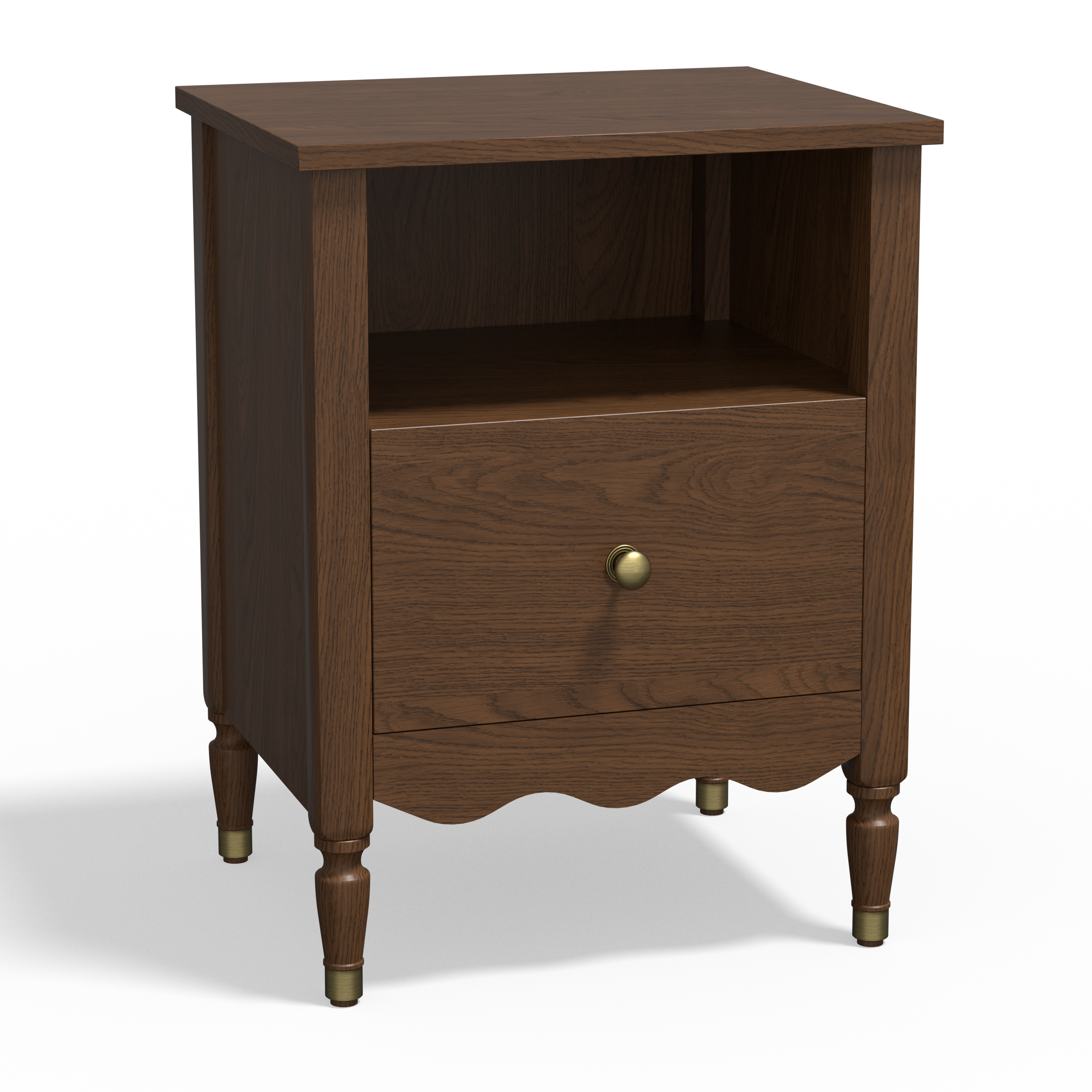 Ridge Antique Nightstand with Chargin
