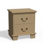 Ember Farmhouse 2-Drawer Nightstand (25.7")