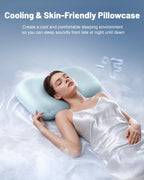 Zero-Pressure Cooling Memory Foam Pillow | Ergonomic Cloud Pillow with Breathable Cover
