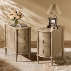 Curved Front Vintage Bedside Table