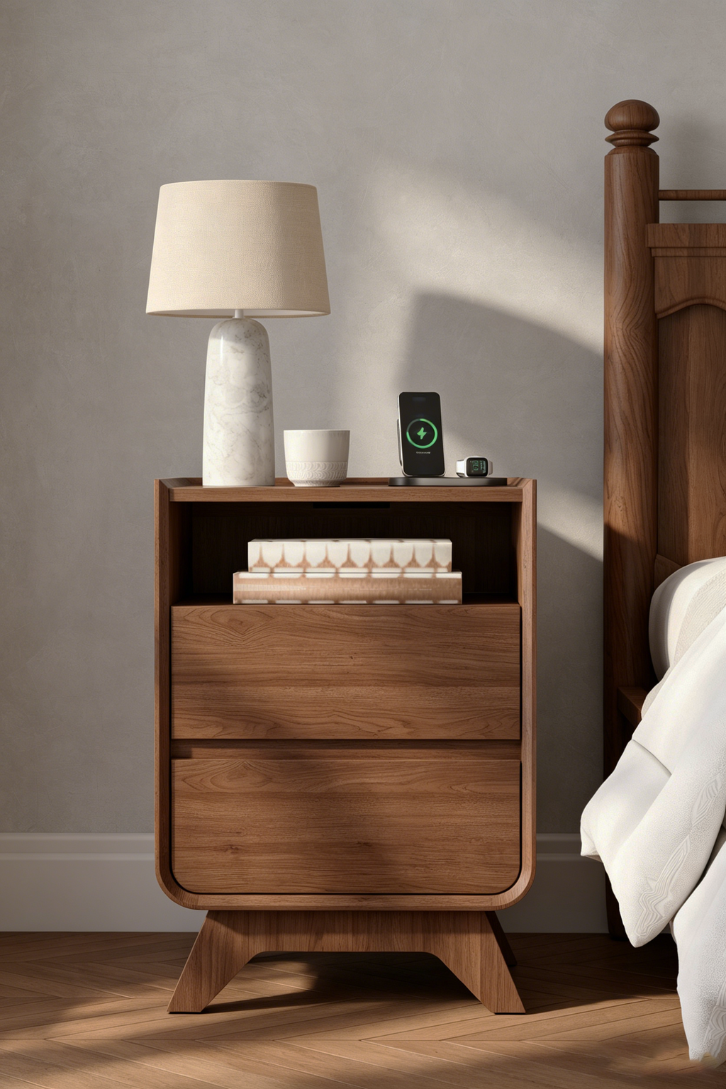 Solid Wood Bedside Table