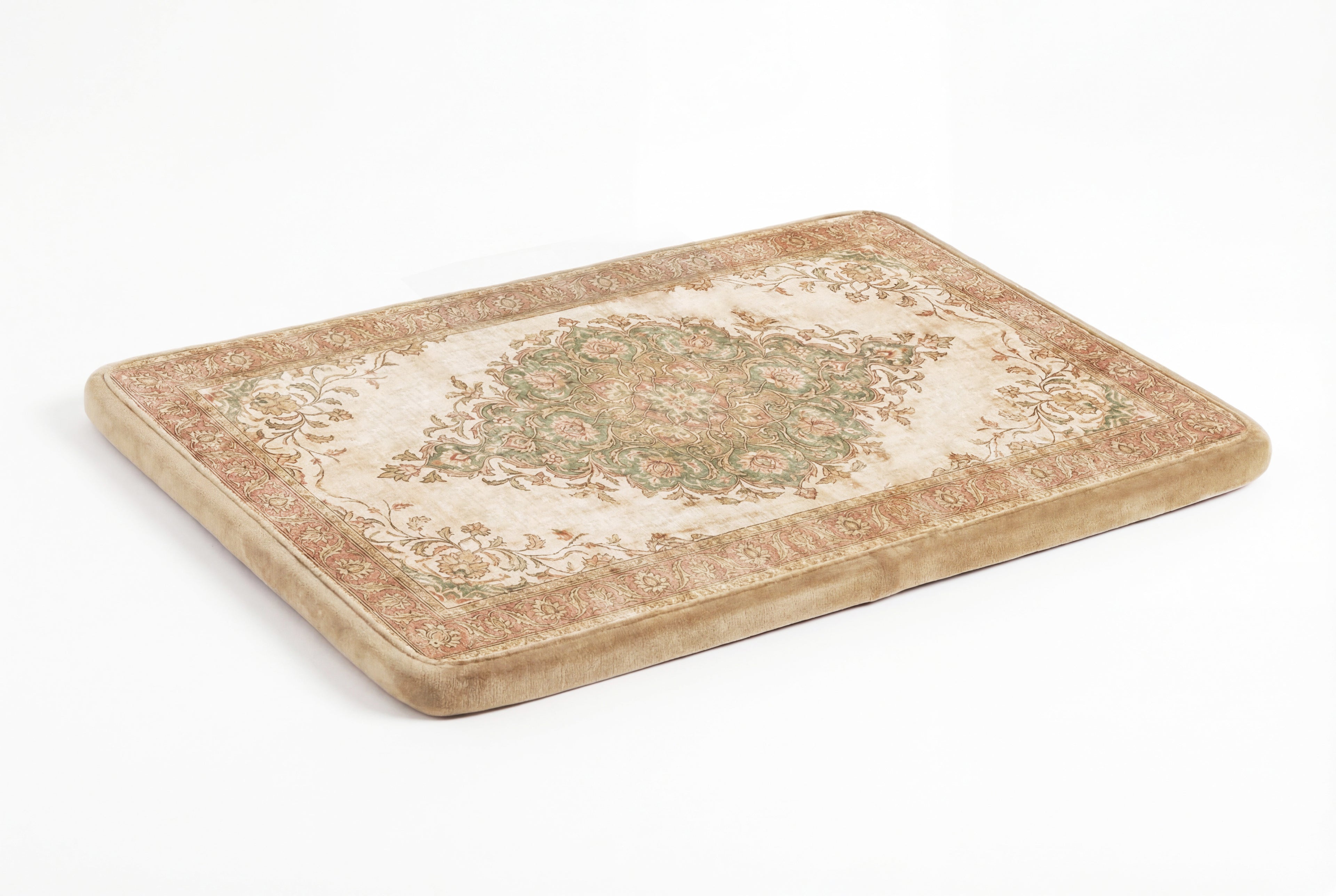 Large Dog Bed - Persian Boho Vintage, Washable Cover, Crate & Home Use