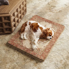 Large Dog Bed - Persian Boho Vintage, Washable Cover, Crate & Home Use