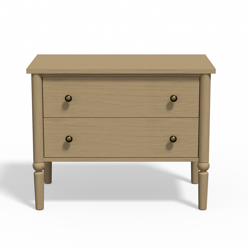 Lumière Antique 2-Drawer Nightstand with Charging