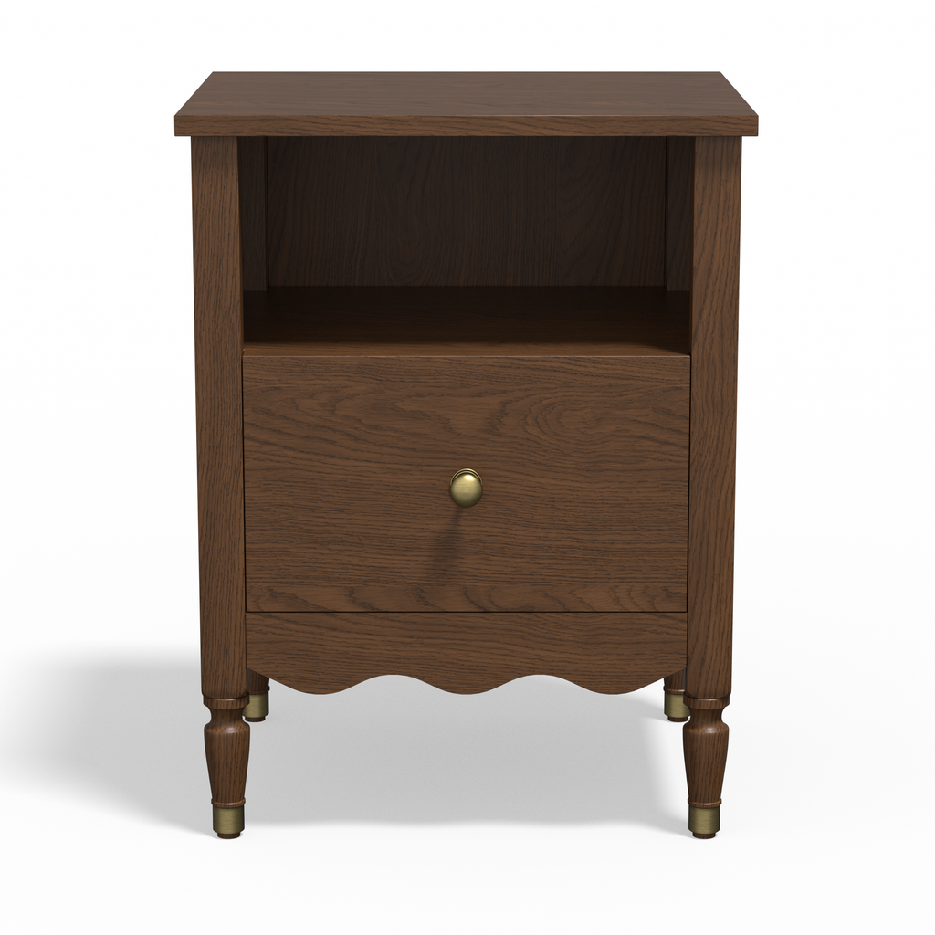 Ridge Antique Nightstand with Chargin