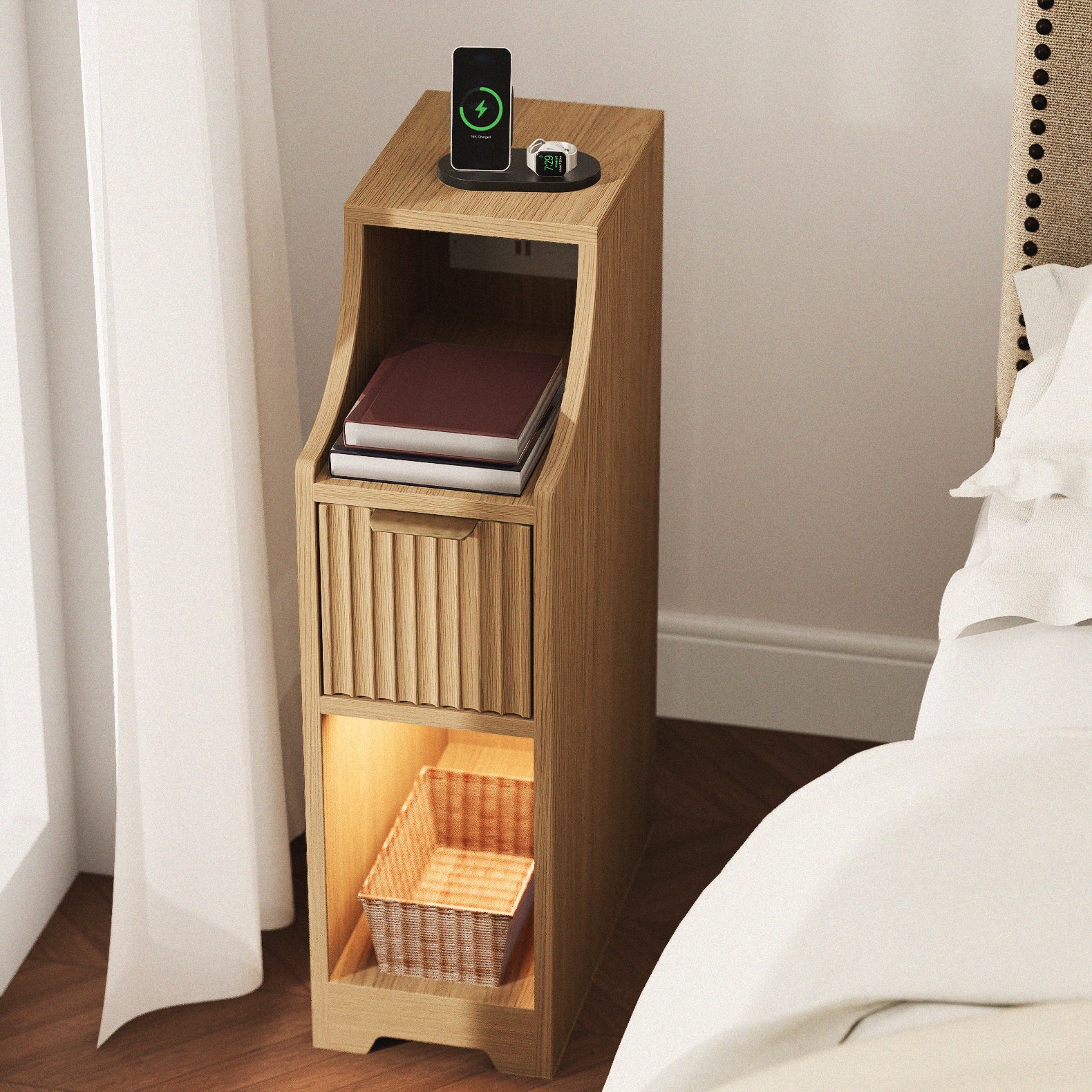 Modern Narrow Nightstand
