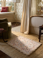 Large Dog Bed - Retro Boho Floral, Washable Cover, Crate & Home Use