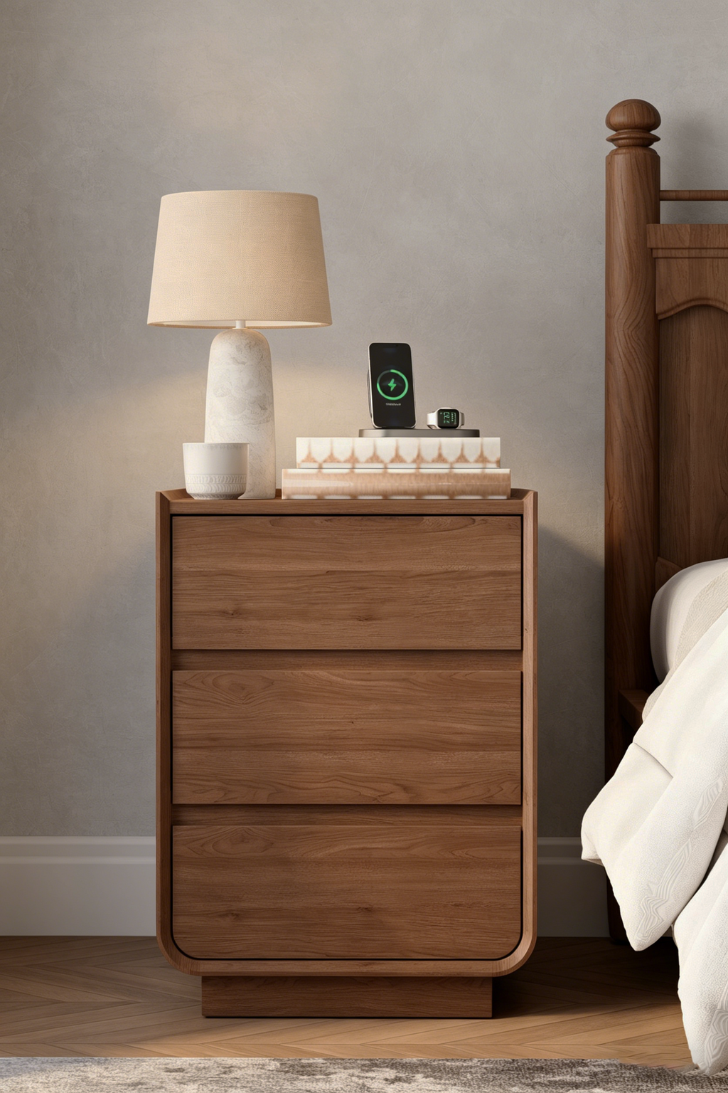 Solid Wood Bedside Table