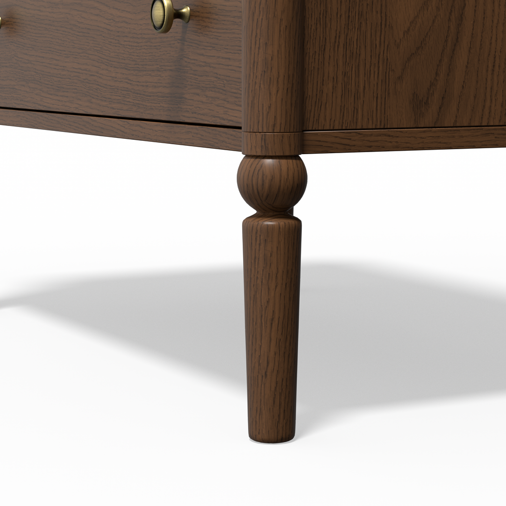 Lumière Antique 2-Drawer Nightstand with Charging