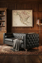 Mid-Century Tufted Leather Sofa | Compact 2-Seater Chesterfield Couch with Compression Foam