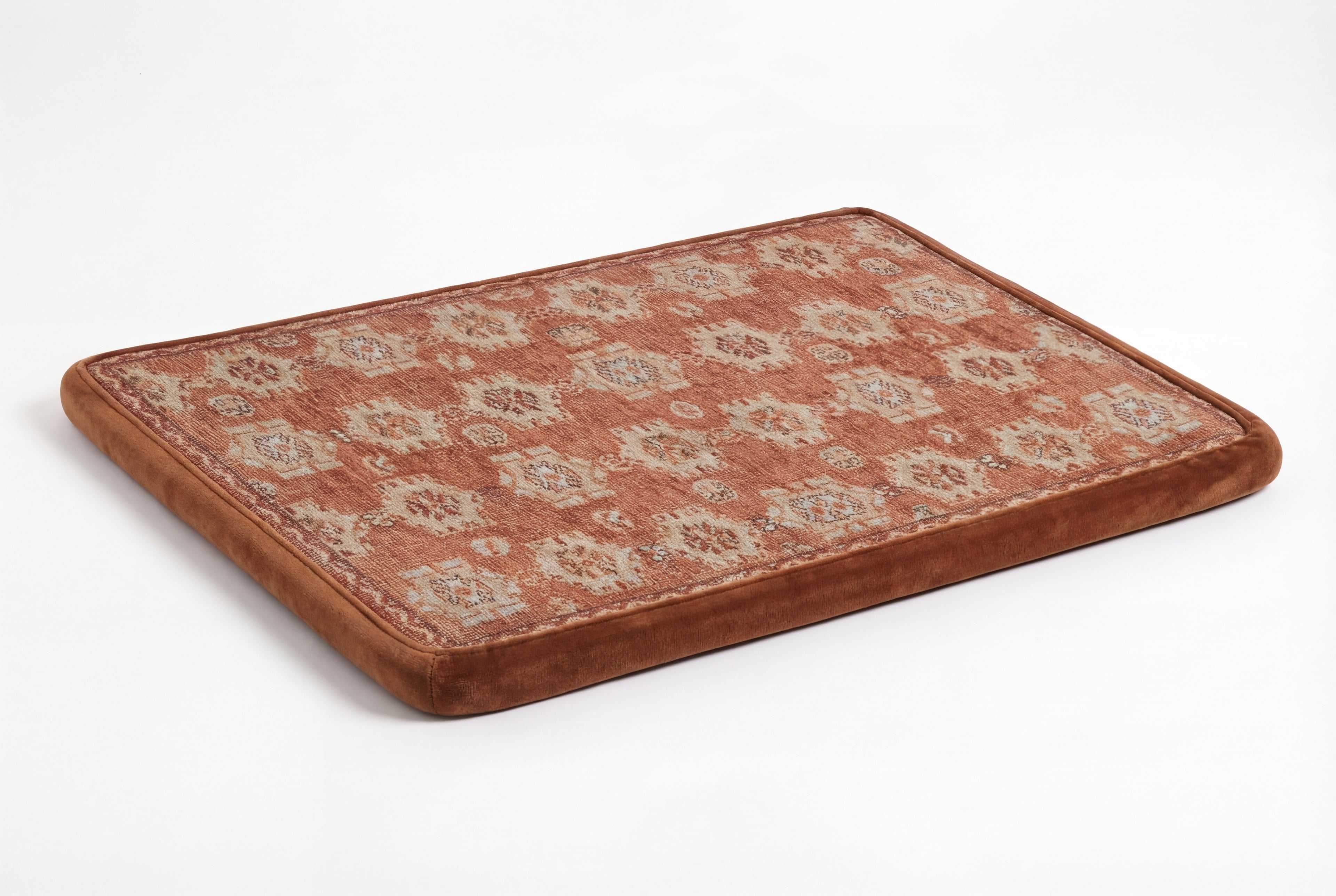 Large Dog Bed - Classic Oriental & Persian Boho Vintage, Washable Cover, Crate & Home Use