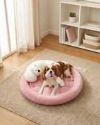 Puppy dog bed with Tug Toy and Comfort Cuddler Pillow - Stuffed Animal for Cuddling & Playing