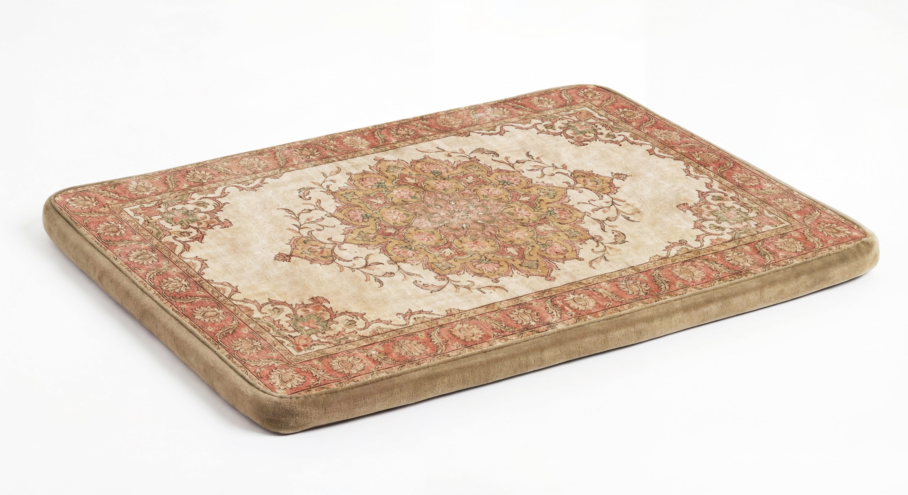 Large Dog Bed - Persian Boho Vintage, Washable Cover, Crate & Home Use