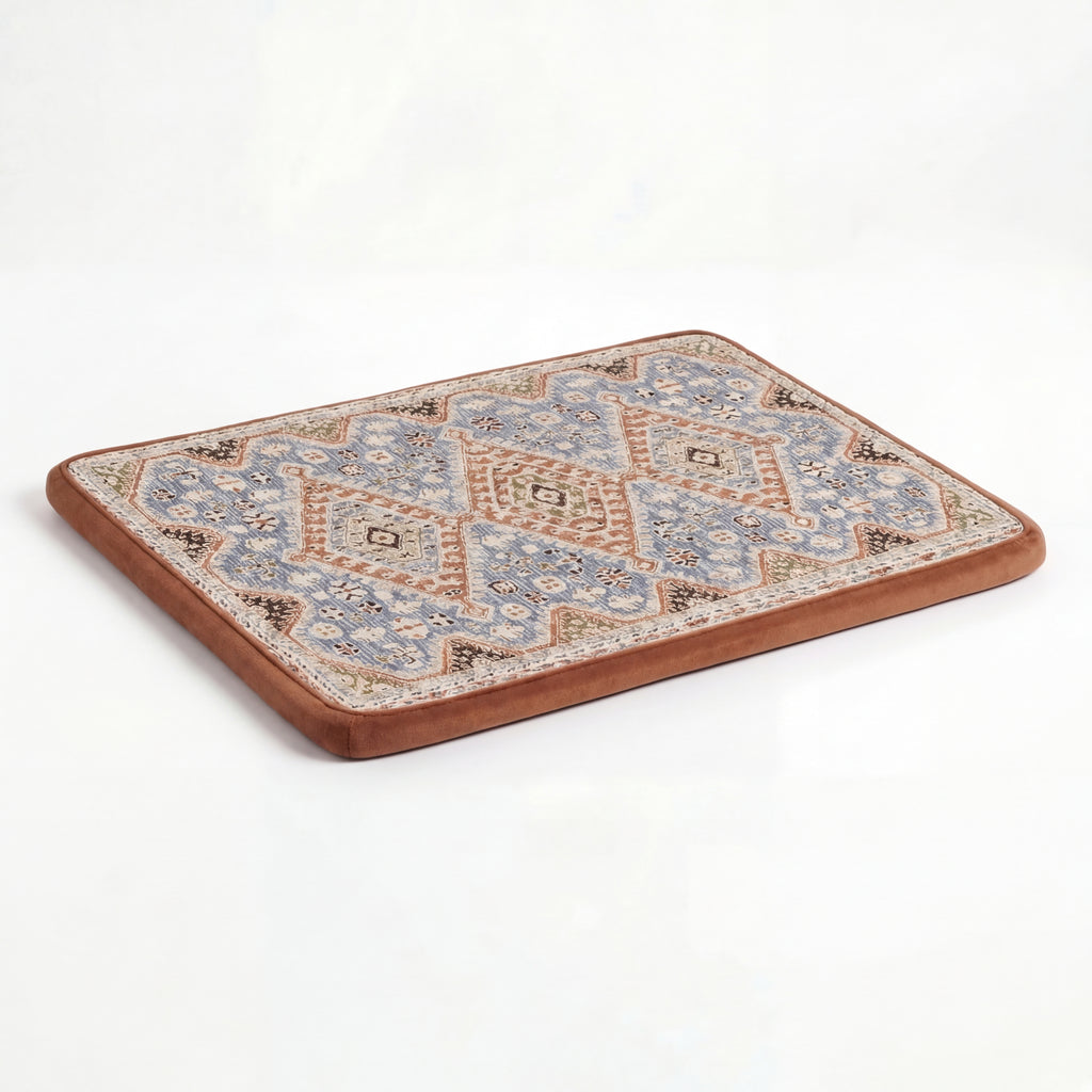 Large Dog Bed - Classic Oriental & Persian Boho Vintage, Washable Cover, Crate & Home Use