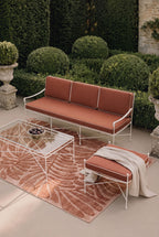 Embossed Tropical Leaf Pattern Indoor Outdoor Area Rug, Textured Raised Botanical Floor Mat, Stain Resistant Washable Rectangular Patio Rug for Poolside, Balcony & Living Room