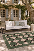 Indoor Outdoor Area Rug, Stain & Fade Resistant Rectangular Patio Floor Mat, Machine Washable Weatherproof Carpet for Deck, Balcony, Living Room & Poolside