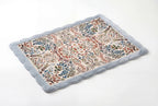 Large Dog Bed - Retro Boho Floral, Washable Cover, Crate & Home Use