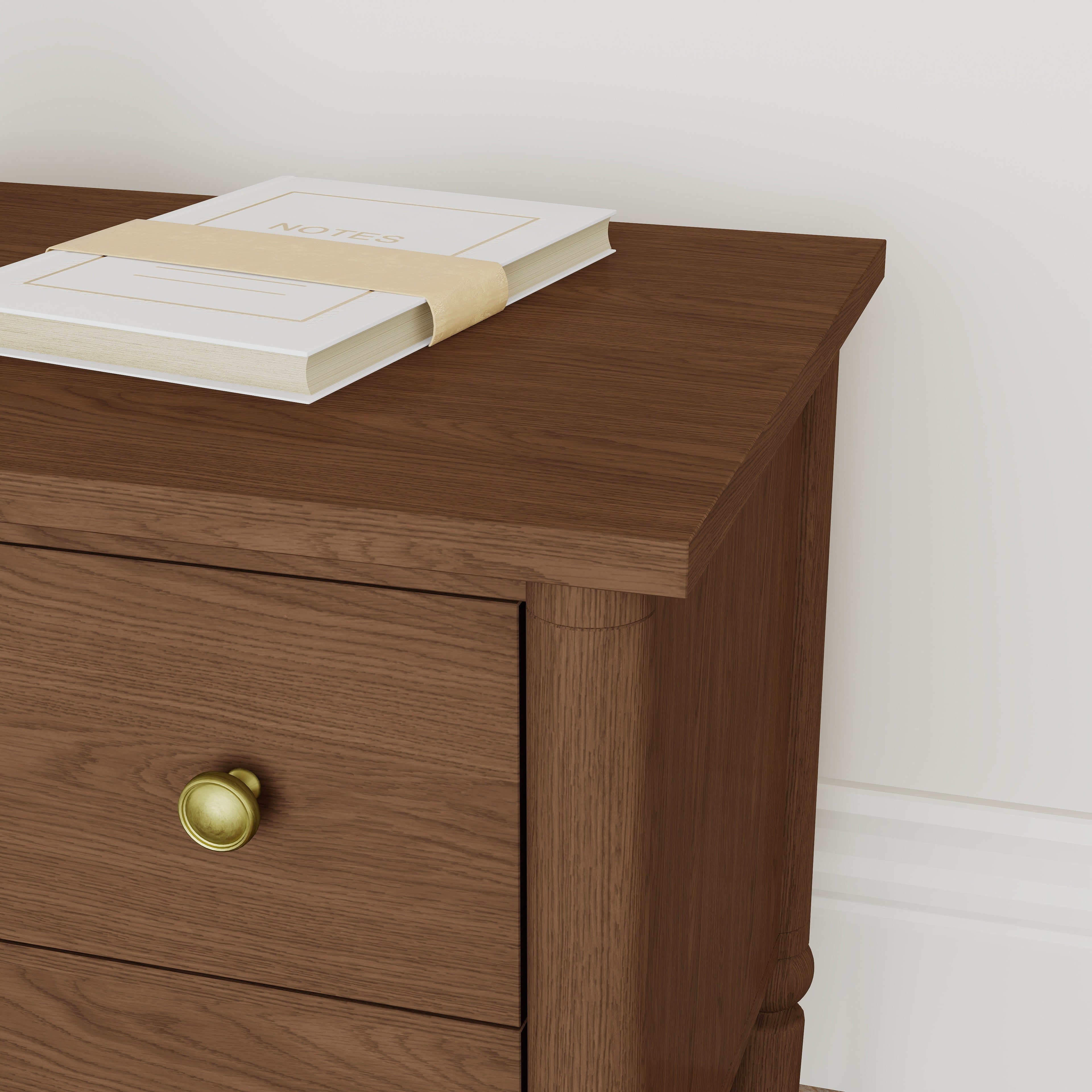 Lumière Antique 2-Drawer Nightstand with Charging
