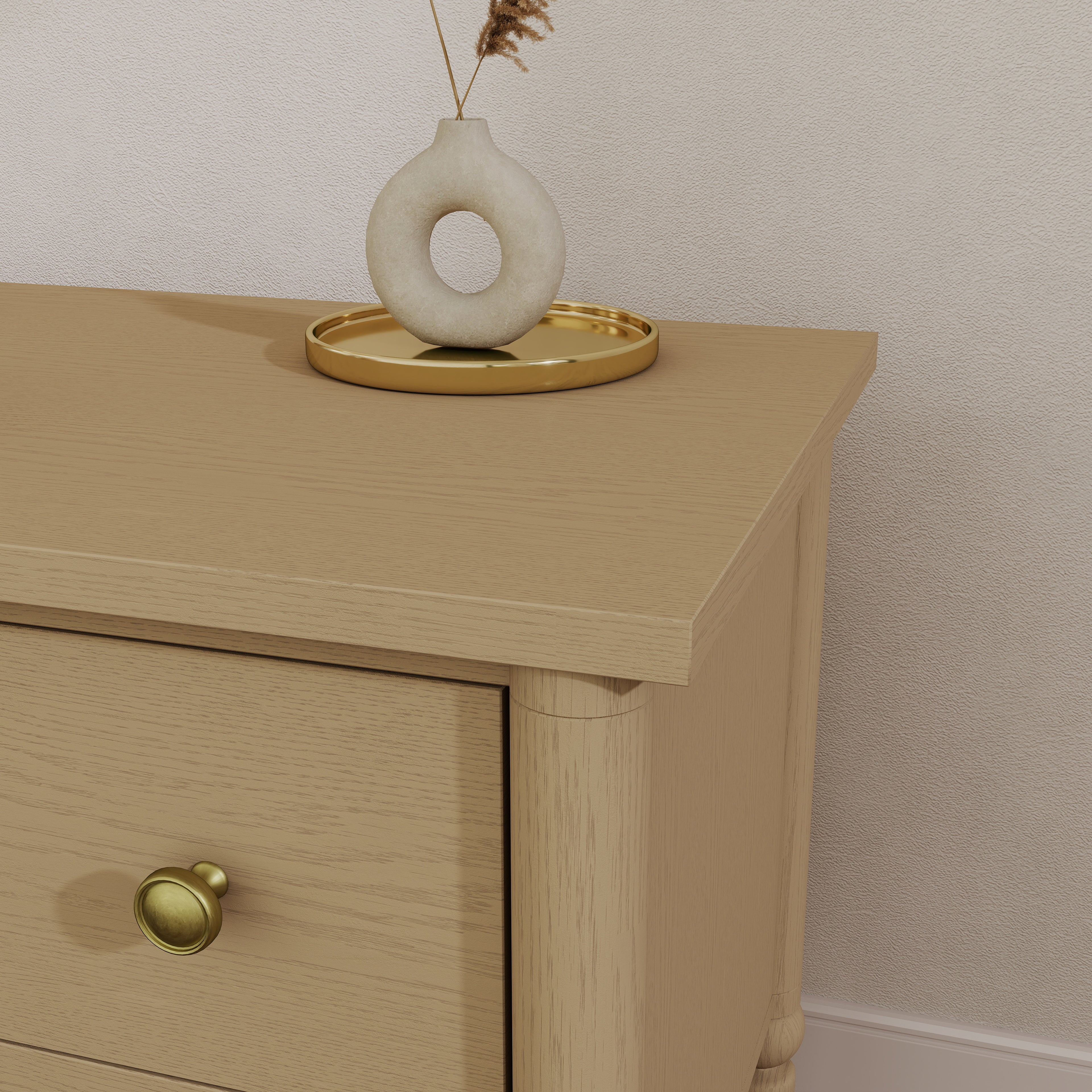 Lumière Antique 2-Drawer Nightstand with Charging