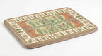 Large Dog Bed - Retro Boho Floral, Washable Cover, Crate & Home Use