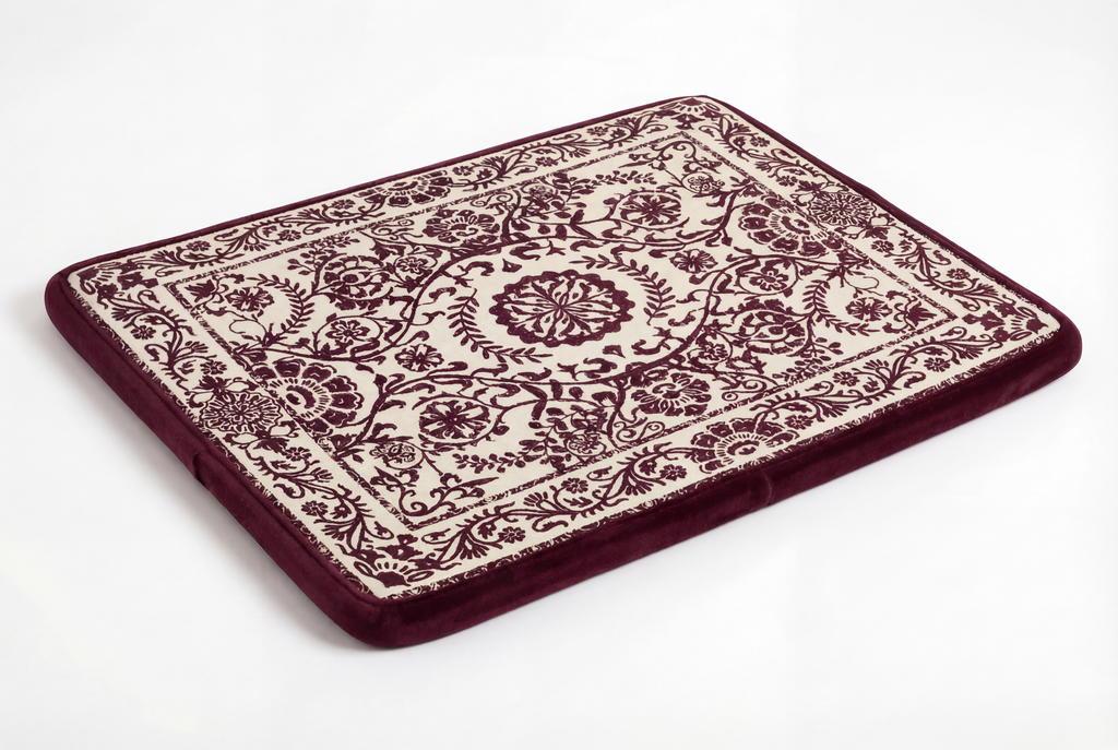 Large Dog Bed - Classic Oriental & Persian Boho Vintage, Washable Cover, Crate & Home Use