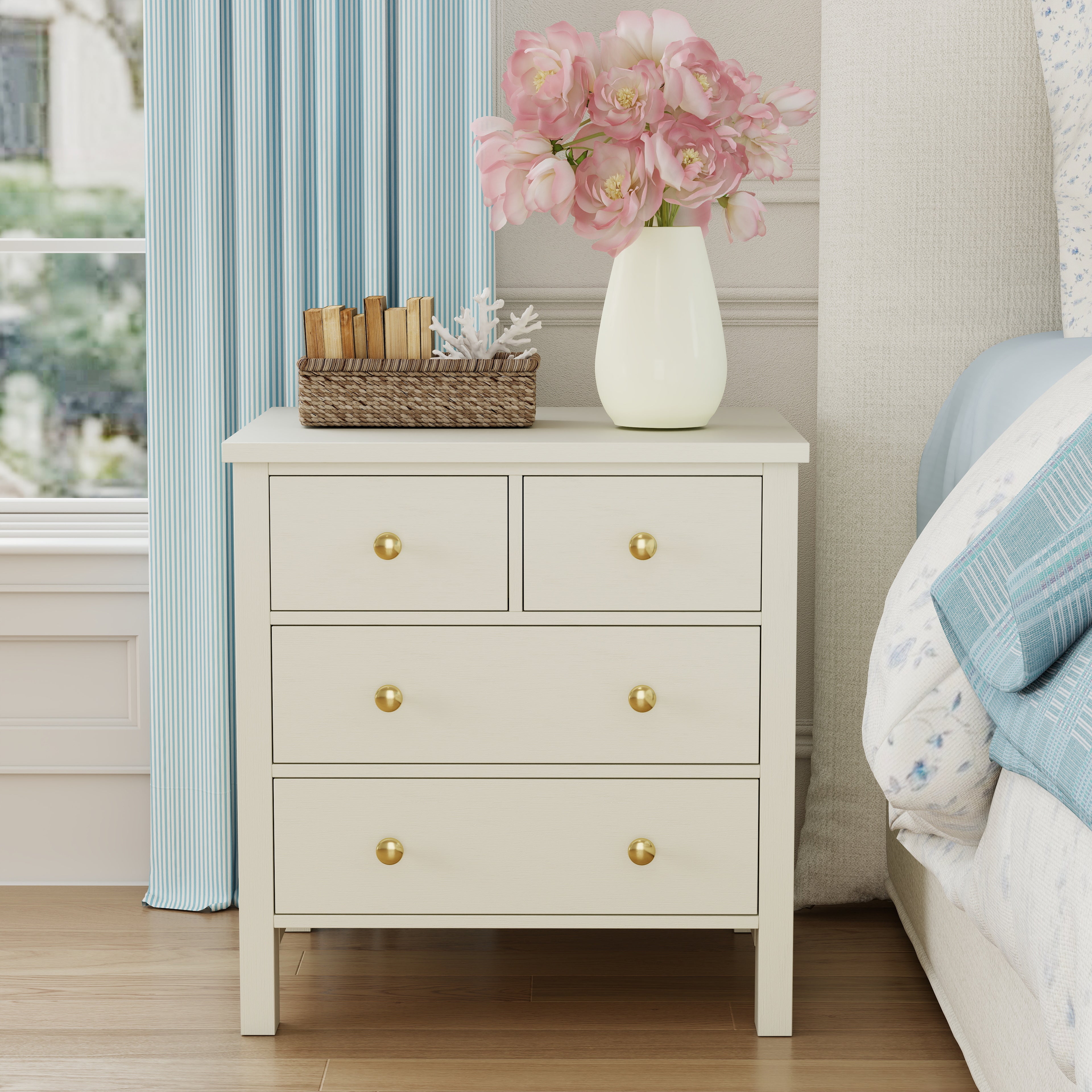 Relic Nook Farmhouse 4-Drawer Nightstand (28.5")