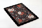 Large Dog Bed - Retro Boho Floral, Washable Cover, Crate & Home Use