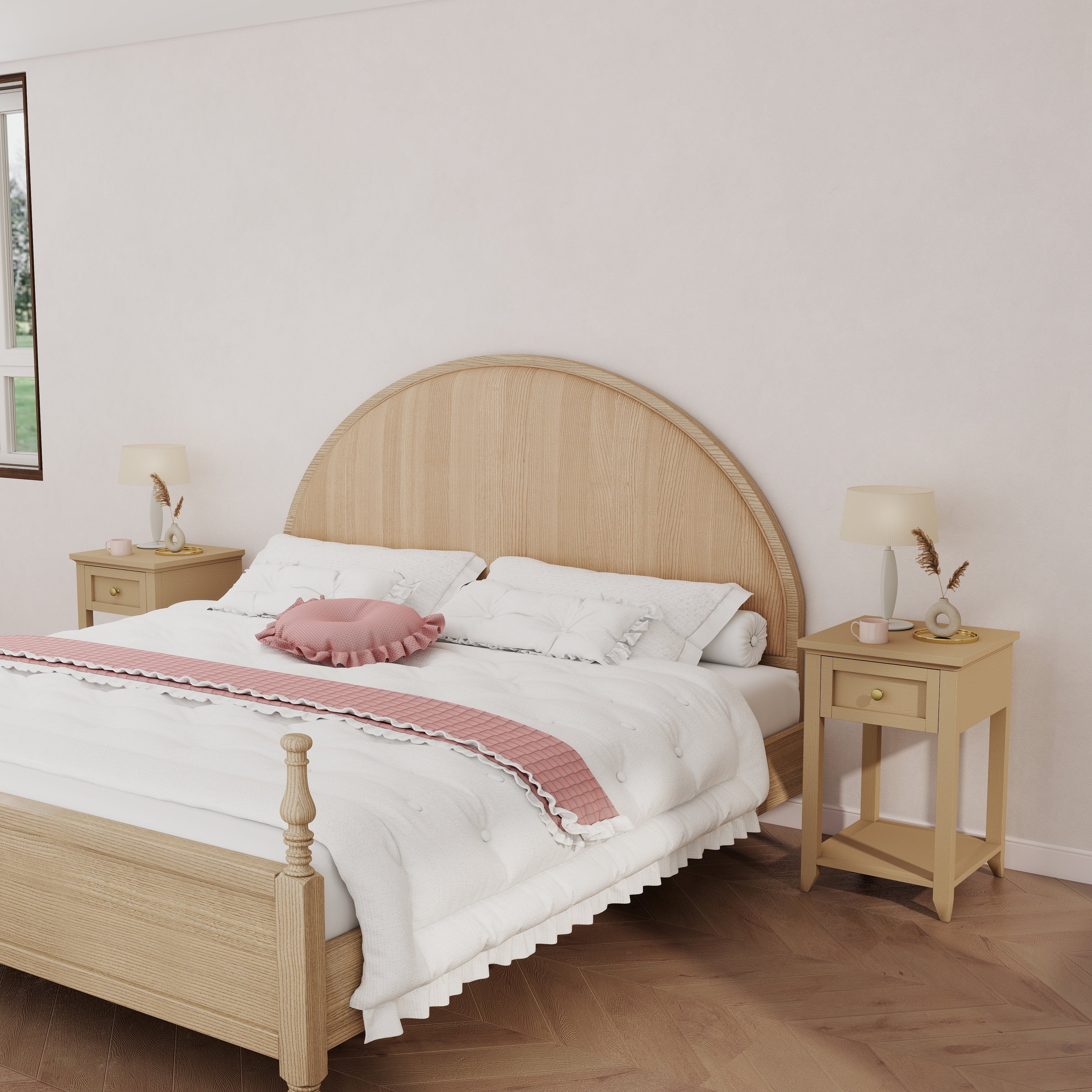 Reed Mini Nightstand with Charging
