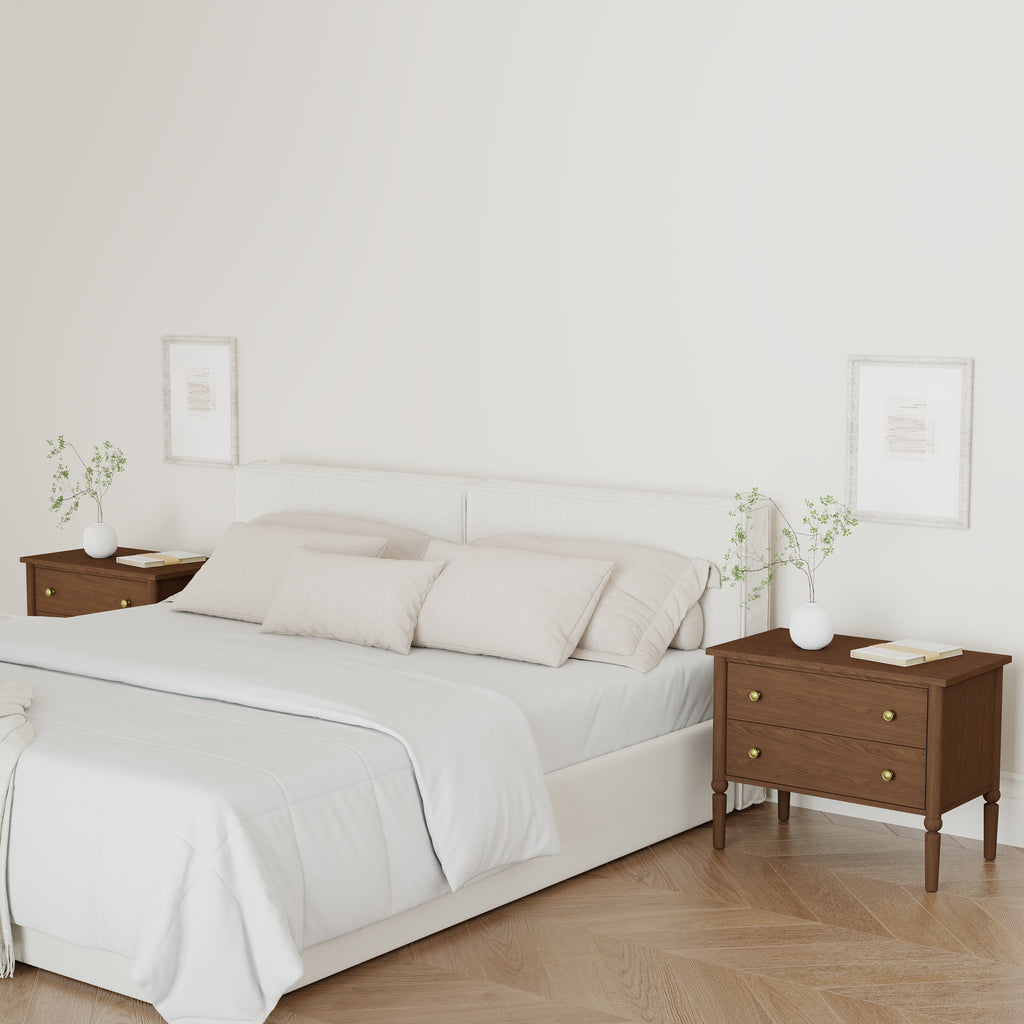 Lumière Antique 2-Drawer Nightstand with Charging
