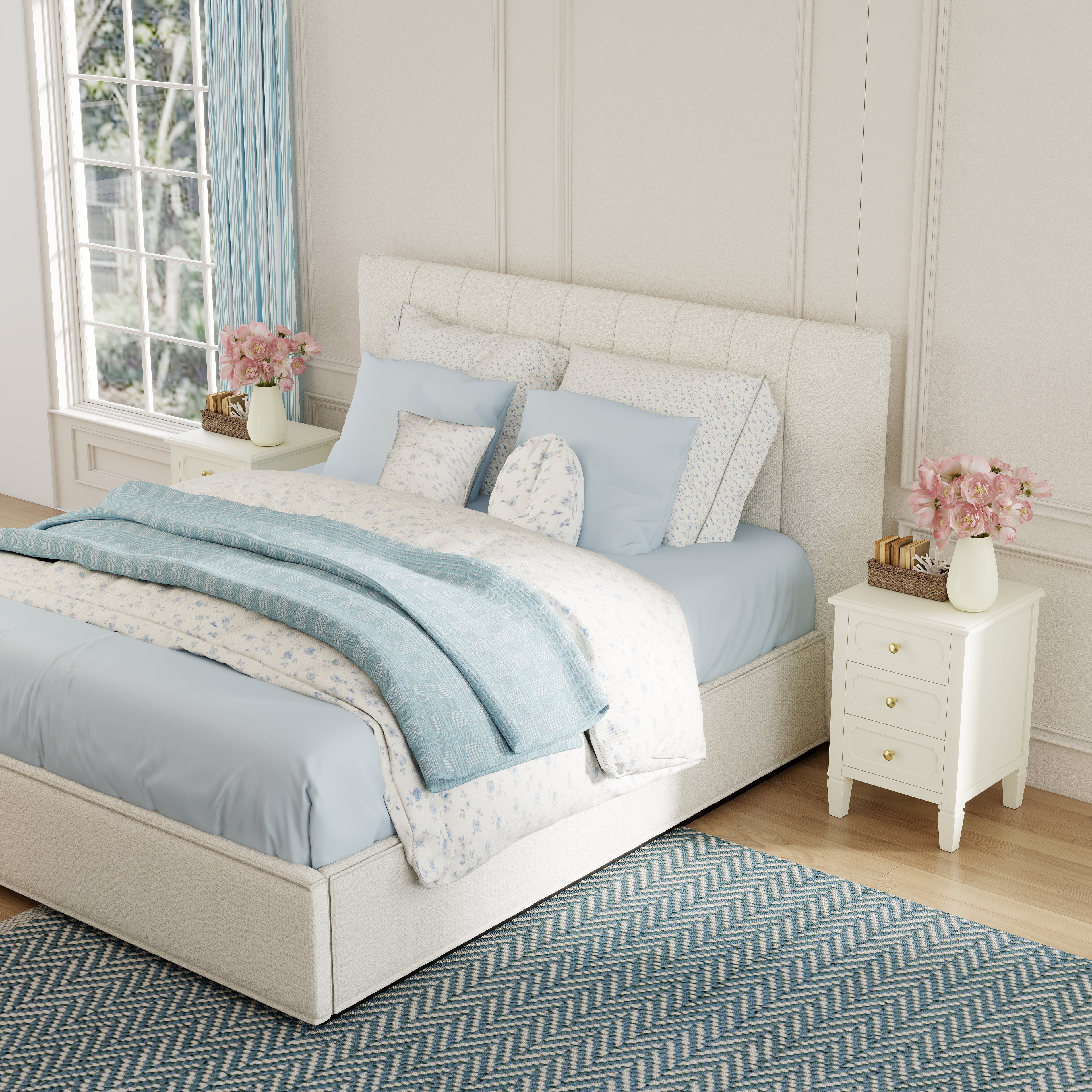 Loom 3-Drawer Nightstand with Charging
