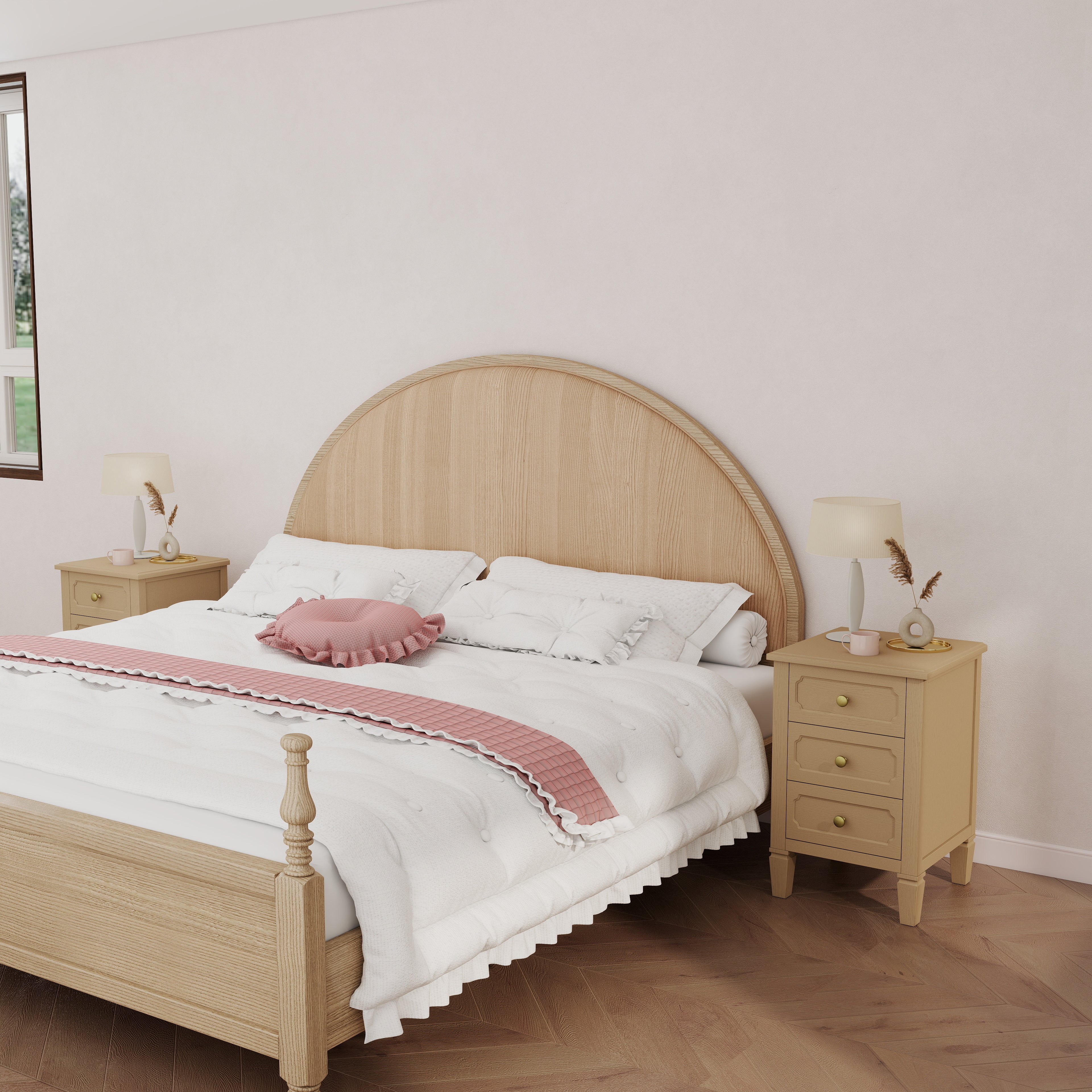 Loom 3-Drawer Nightstand with Charging