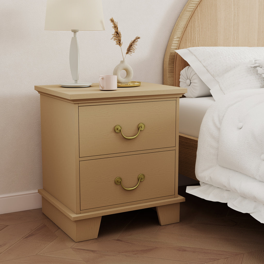 Ember Farmhouse 2-Drawer Nightstand (25.7")