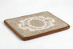 Large Dog Bed - Vintage Oriental Floral Design, Washable Cover, Non-Slip Crate & Home Use
