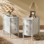 Curved Front Vintage Bedside Table