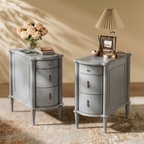 Curved Front Vintage Bedside Table