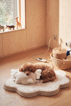 KSIIA Cloud-Shaped Heated Pet Bed | Electric Warming Bed for Small Dogs & Cats, Removable Washable Cover, Anti-Chew Cord